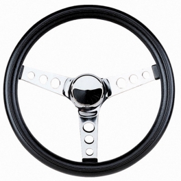 Steering Wheel, 12-1/2 Diameter, 3 Dish, 3 Spoke, 3 Bolt