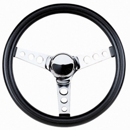 Steering Wheel, 13-1/2 Diameter, 3-1/2 Dish 3 Spoke 3 Bolt
