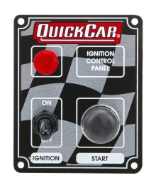 QUICKCAR RACING PRODUCTS QRP50-052 Flag Plate, 1 Switch & 1 Button w/ Light 50-052