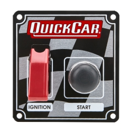 QUICKCAR RACING PRODUCTS QRP50-103 Flag Plate, 1 Switch & 1 Button w/ Flip Cover 50-103