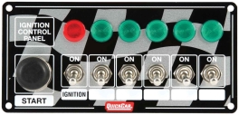 Flag Plate, 6 Switches & 1 Button w/ Lights 50-166
