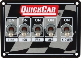 QUICKCAR RACING PRODUCTS QRP50-1713 Dual Ignition 5 Switches w/ 3Wheel Brake 50-1713