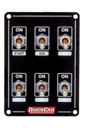QUICKCAR RACING PRODUCTS QRP50-7614 Extreme Dual Magnetic Pickup 6 Switch Panel 50-7614