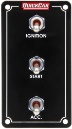 QUICKCAR RACING PRODUCTS QRP50-7911 Extreme Dual Ignition 3 Switch Vertical Panel 50-7911