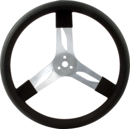 Black 15 In  Aluminum Steering Wheel 68-001