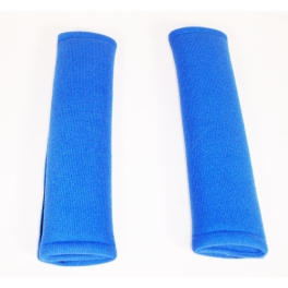 Shoulder Pads for Seat Belts, Blue, for 2 Wide Belts, Pair