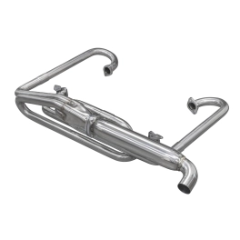 Classic Buggy Exhaust, Brushed Stainless Steel