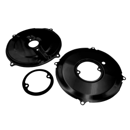 Alternator 3 Piece Backing Plate Kit, Black