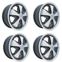 911 Alloy Wheels Matte & Silver, 4.5 Wide, 5 on 130mm