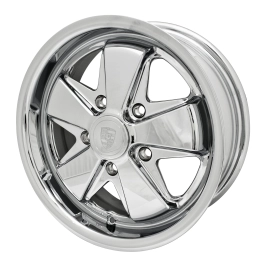 911 Alloy Wheel, All Chrome, 6 Wide, 5 on 130mm
