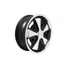 911 Alloy Wheel, Polished with Black, 5-1/2 Wide, 5 on 205mm