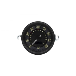 115mm Speedometer 0-80 MPH with Black Dial Black Bezel