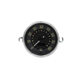 115mm Speedometer 0-80 MPH with Black Dial Chrome Bezel