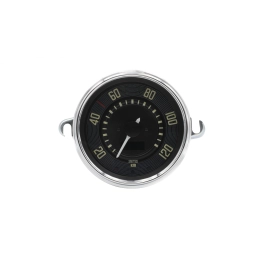 115mm Speedometer 0-120 KMH with Black Dial Chrome Bezel