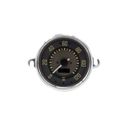 115mm Speedometer 0-120 KMH Brown Dial Chrome Bezel Type 2