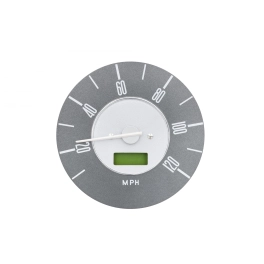 120mm Speedometer 10-120 MPH Gray Dial Silver Center Type 2