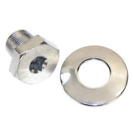 Crank Pulley Bolt & Washer, Broached for 3/8 Drive Socket