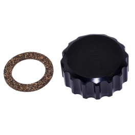 Billet Oil Filler Extension Cap, Grooved BLACK