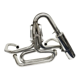 Bobcat Exhaust, 1-5/8 with U-Bend Muffler, Stainless