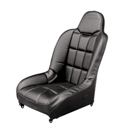 Off-Road Suspension Seat, Black Vinyl with Black Vinyl WIDE