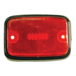 Side Marker Lens, for Bus 75-79, Red/Black Trim Each