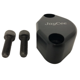 JayCee Billet Fuel Pump Block Off, with Breather, Black