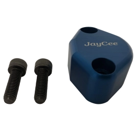 JayCee Billet Fuel Pump Block Off, with Breather, Blue