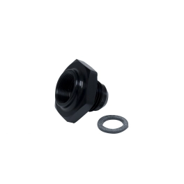 JayCee Fuel Line Tank Adapter, -8 Line Black