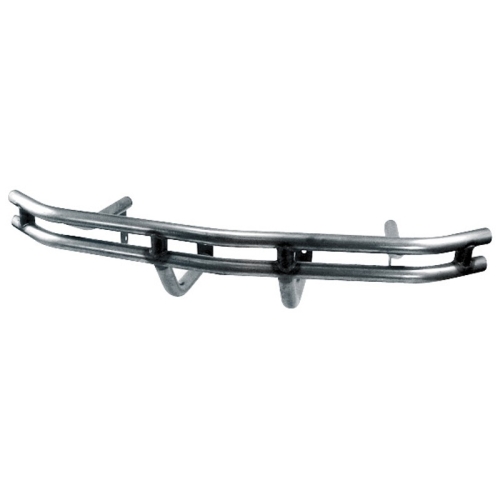 Front Bumper, Double Tube, Raw Steel