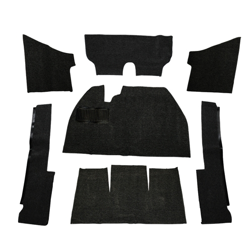 Carpet Kit, 7 Piece, for Super Beetle 71-72, Black