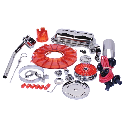 Super Color & Chrome Dress Up Kit, Red, for Aircooled VW