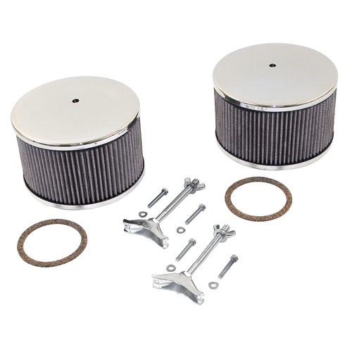 Air Filter Assemblies, 3-3/4 Tall, for Kadron Carbs, Pair