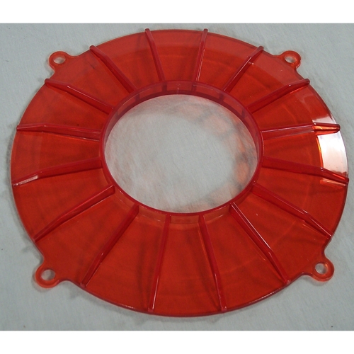 Finned Alternator Backing Plate, Red