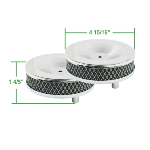 Air Cleaner Assembly, 5 Diameter 1-3/4 Tall, 2-1/16 Inlet