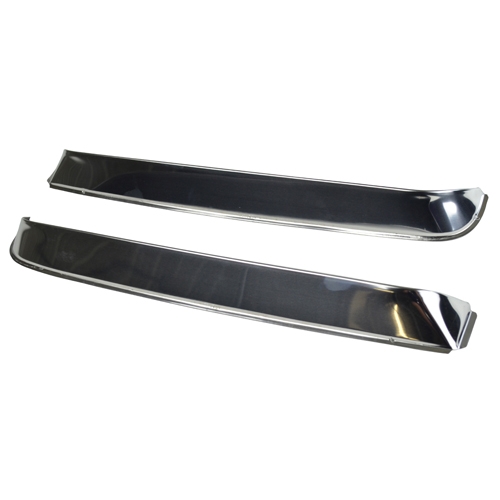 Window Vent Shades, Stainless, for Bus 68-79, Pair