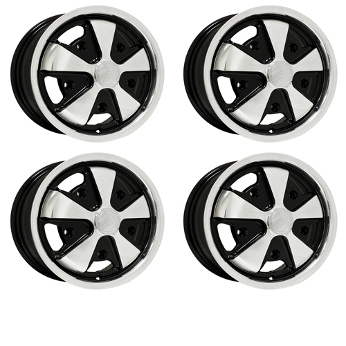 911 Alloy Wheels Polished with Black, 5-1/2 Wide, 5 on 205mm