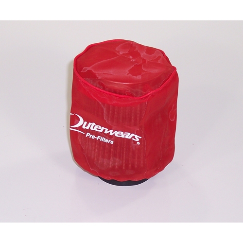 Outerwear Pre-Filter, 3.5 Round, 4 Tall, Red