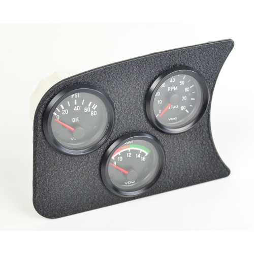 3 Hole Gauge Panel, Black for 42401