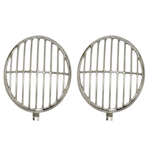 Headlight Stone Guard, Fits Beetle 54-66, Stainless, Pair