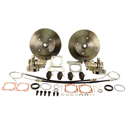 Disc Brake Kit, 5 On 4-3/4 Chevy, with E-Brake Short Spline