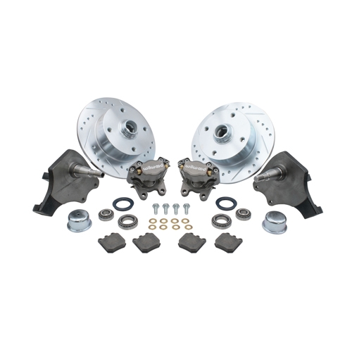 Drop Spindle Disc Brake Kit, 4 On 130mm, Ball Joint Silver