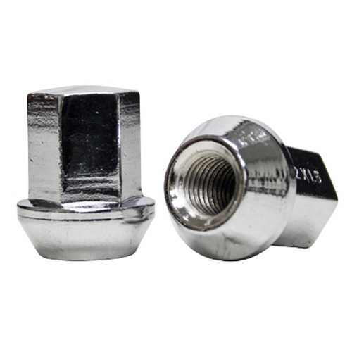 Chrome Lug Nuts, 60 Degree Seat, 14mm with 19mm Hex, 4 Pack