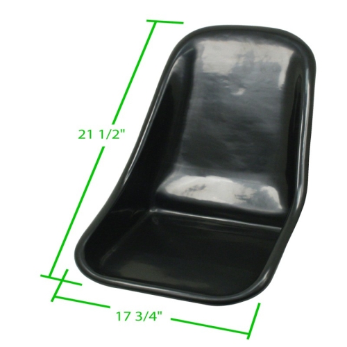 Low Back Seat Shells, Impact Plastic, with Black Covers Pair