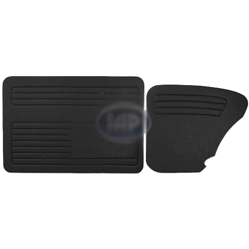 4 Piece Door Panel Kit, Fits Beetle 65-77, Black No Pocket