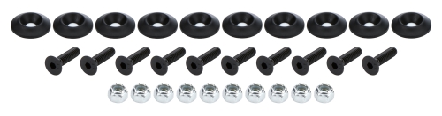 ALLSTAR PERFORMANCE ALL18680 Countersunk Bolt Kit Black 10pk ALL18680