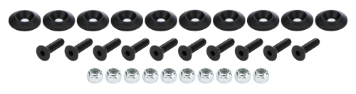 Countersunk Bolt Kit Black 10pk ALL18680