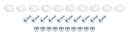 Countersunk Bolt Kit White 10pk ALL18681