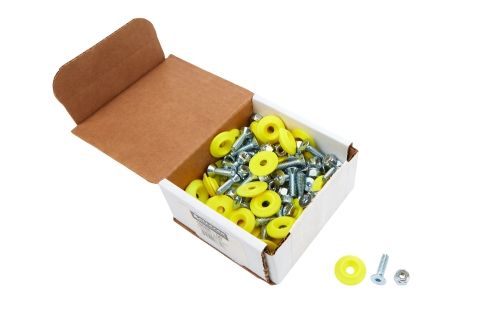 ALLSTAR PERFORMANCE ALL18688-50 Countersunk Bolt Kit Fluorescent Yellow 50pk ALL18688-50