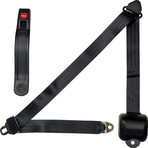 ALLSTAR PERFORMANCE ALL98115 Seat Belt Retractable 3pt Black ALL98115