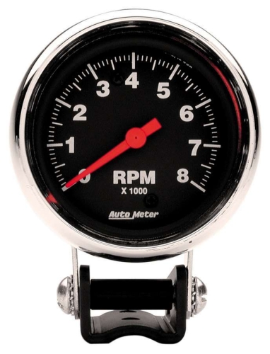 Autometer Mini Tach Chrome